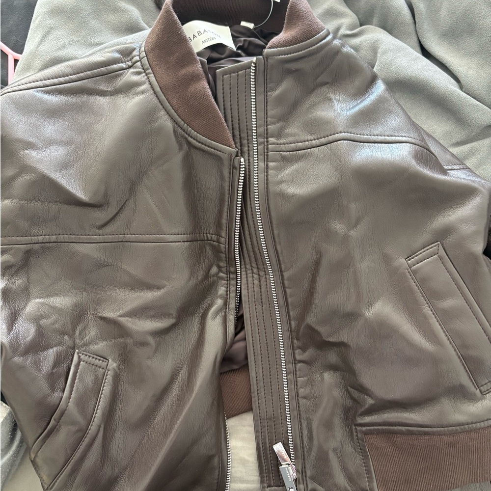 Babaton Rich Mocha Leather Jacket